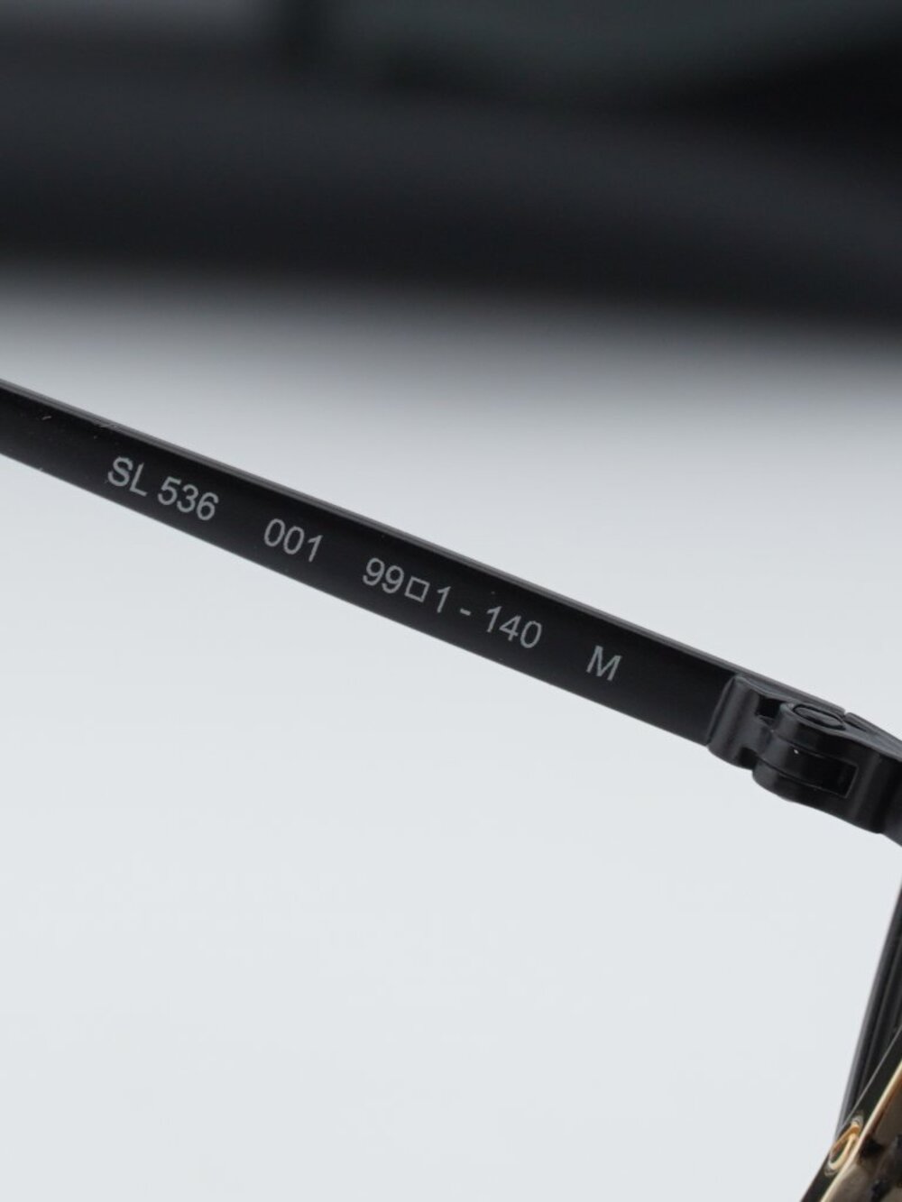 Saint Laurent SL536 001 Rimless Shield Sunglasses - Black - Picture 10 of 10